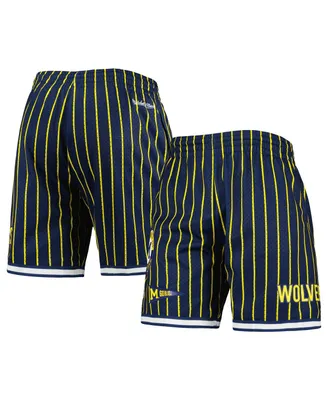 Men's Mitchell & Ness Navy Michigan Wolverines City Collection Mesh Shorts