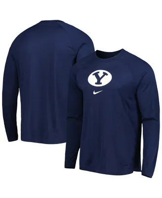 Men's Nike Navy Byu Cougars Spotlight Raglan Performance Long Sleeve T-shirt