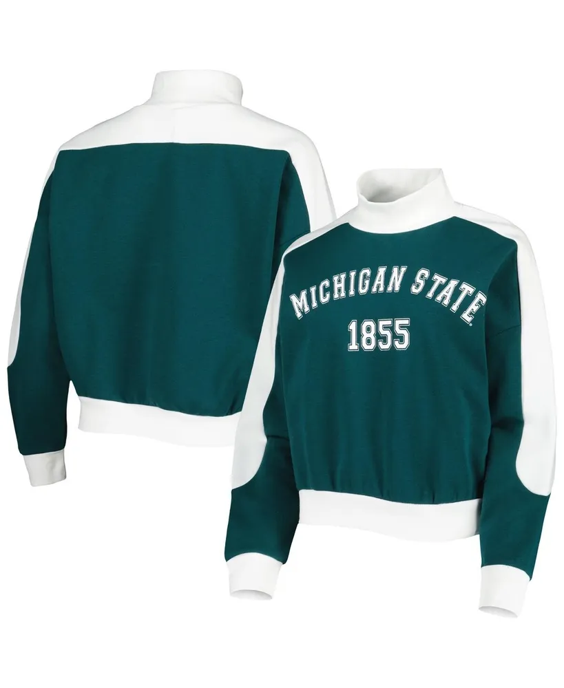 Women's Gameday Couture White Michigan State Spartans It's A Vibe Dolman  Pullover Sweatshirt