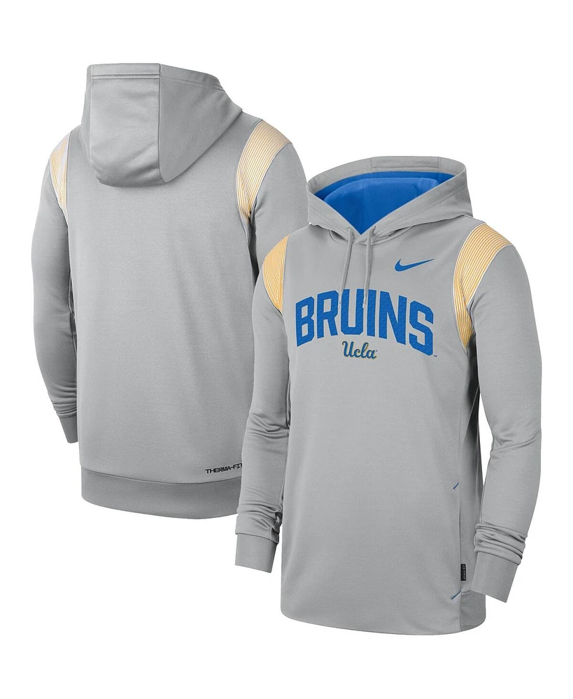 Men's Nike Gray Ucla Bruins 2022 Game Day Sideline Performance Pullover Hoodie