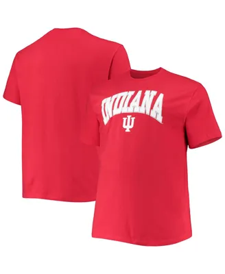 Men's Champion Crimson Indiana Hoosiers Big and Tall Arch Over Wordmark T-shirt