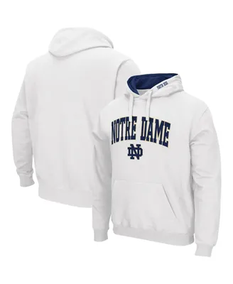 Men's Colosseum White Notre Dame Fighting Irish Arch and Logo 3.0 Pullover Hoodie