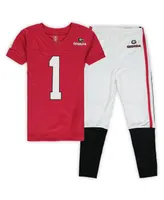 Preschool Boys and Girls Wes & Willy Red Georgia Bulldogs Football Pj Set