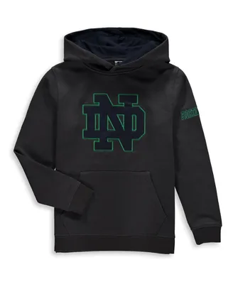 Big Boys Charcoal Notre Dame Fighting Irish Big Logo Pullover Hoodie