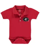 Infant Boys and Girls Red Georgia Bulldogs Polo Bodysuit