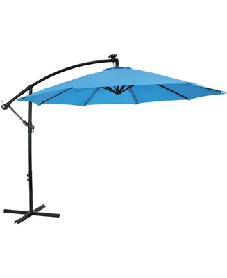Sunnydaze Decor 9.5 ft Solar Cantilever Offset Patio Umbrella