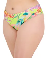 Becca Etc Plus Costa Bella Side-Shirred Hipster Bikini Bottoms