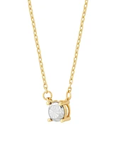 Illusion Two-Tone 17" Pendant Necklace in 10k Gold