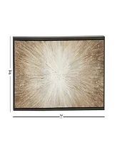 Rosemary Lane Canvas Radial Starburst Framed Wall Art with Black Frame, 71" x 1" x 20"
