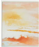 Rosemary Lane Canvas Abstract Sunset Landscape Framed Wall Art with White Frame, 37" x 1" x 37"