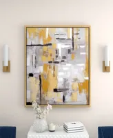 Rosemary Lane Canvas Abstract Framed Wall Art with Gold-Tone Frame, 39" x 2" x 39"
