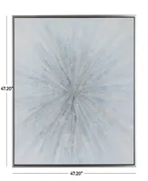 Rosemary Lane Canvas Radial Starburst Framed Wall Art with Silver-Tone Frame, 47" x 2" x 47"