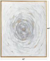 Rosemary Lane Metal Spiral Starburst Framed Wall Art with Gold-Tone Frame, 40" x 1" x 40"