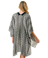 Marcus Adler Geo Print Kimono Cover Up