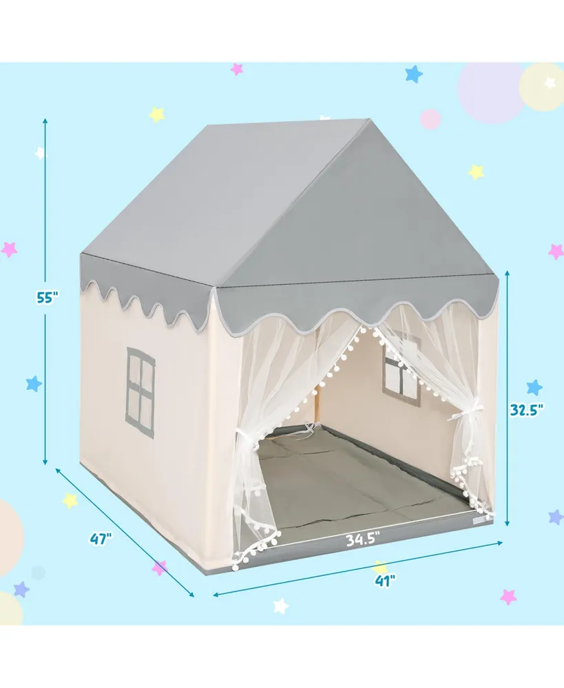 Kids Play Tent Large Playhouse Children Castle Fairy Tent Gift