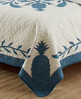 Tommy Bahama Home Aloha Pineapple Embroidered Quilt