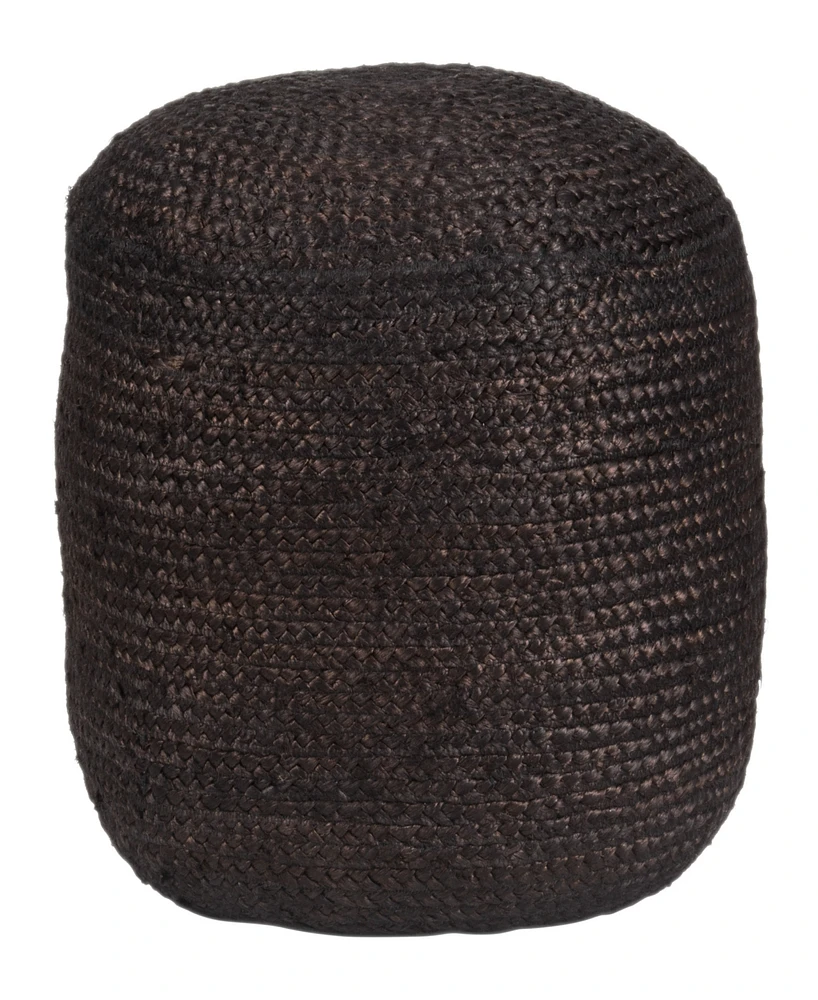 Zuo 18" Braided Jute Lillian Boho Chic Ottoman