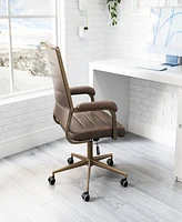 Zuo 41" Steel, Polyurethane Auction Swivel Base Office Chair