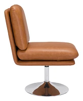 Zuo 35" Steel, Polyurethane Rory Swivel Accent Chair