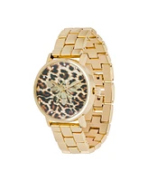 Rocawear Women's 3D Bee Analog Shiny Gold-Tone Bracelet Watch 40mm