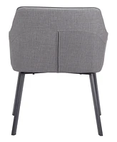 Zuo 35" Steel, Polyester Adage Water Resistant Dining Chair