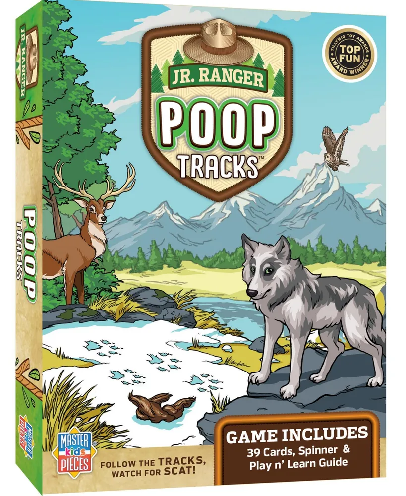 Masterpieces Kids Games - Jr Ranger - Poop Tracks Kids Card Game