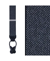 Trafalgar Men's Silas Classic Herringbone Elastic Button End Suspenders