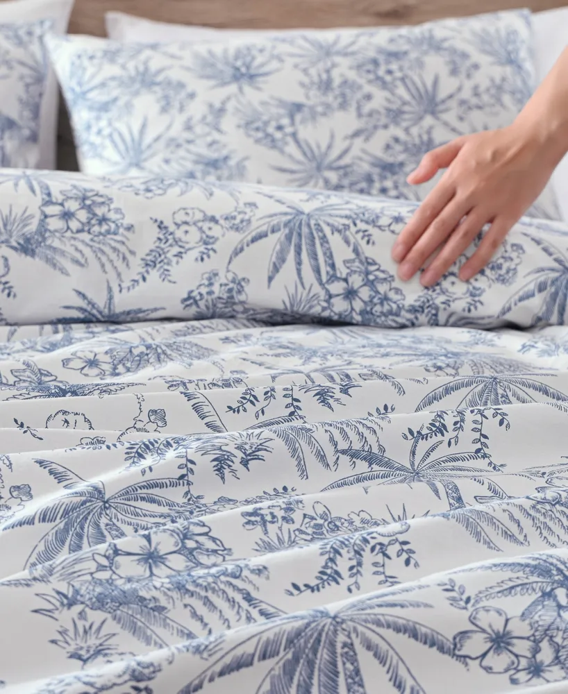 Tommy Bahama Home Pen And Ink Cotton 3 Piece Duvet Cover Set