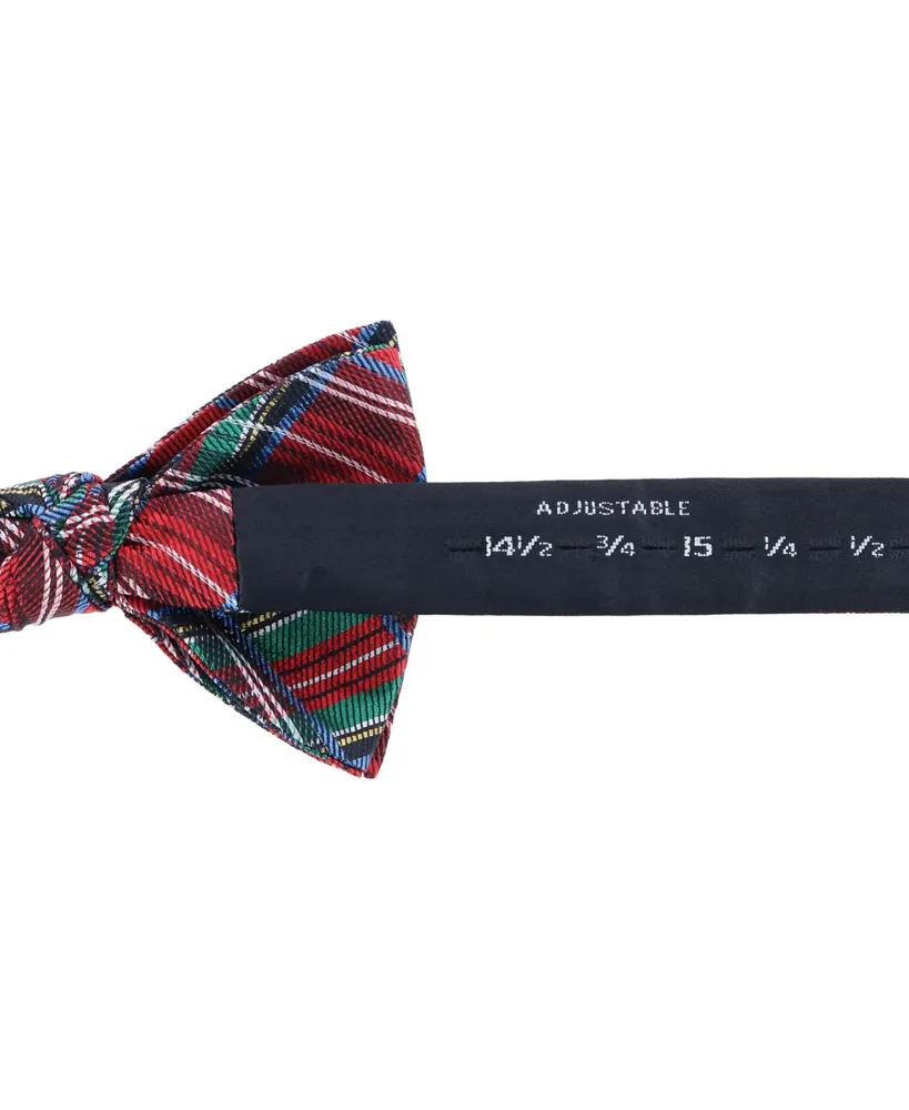 Trafalgar Men's Nicholas Tartan Plaid Silk Bow Tie