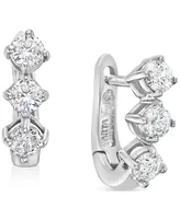 Diamond Trio Earrings (1 ct. t.w.) in 14k White Gold