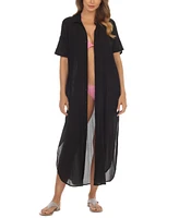 Raviya Women's Button-Down Maxi Dress Cover-Up