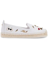 Karl Lagerfeld Paris Women's Michaela Embellished Slip-On Espadrille Flats