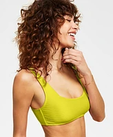 Salt + Cove Juniors' Mint Spark Variegated Ribbed Bralette Bikini Top, Created for Macy's