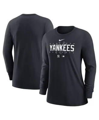Women's Nike Navy New York Yankees Authentic Collection Legend Performance Long Sleeve T-shirt