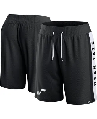 Men's Fanatics Black Utah Jazz Referee Iconic Mesh Shorts