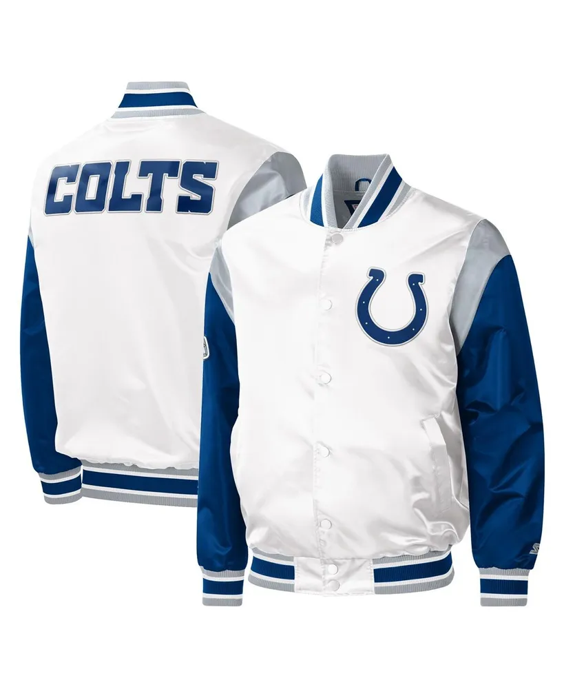 Indianapolis Colts Starter Big Joe Plaid Full-Zip Hoodie Jacket - Royal