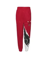 Big Boys and Girls Mitchell & Ness Red Chicago Bulls 1996 Nba Finals Paintbrush Windbreaker Pants