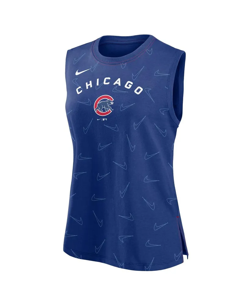 Women's Nike Royal Chicago Cubs Muscle Play Tank Top