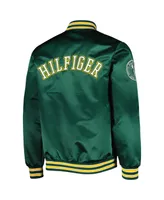 Men's Tommy Hilfiger Green Green Bay Packers Elliot Varsity Full-Snap Jacket