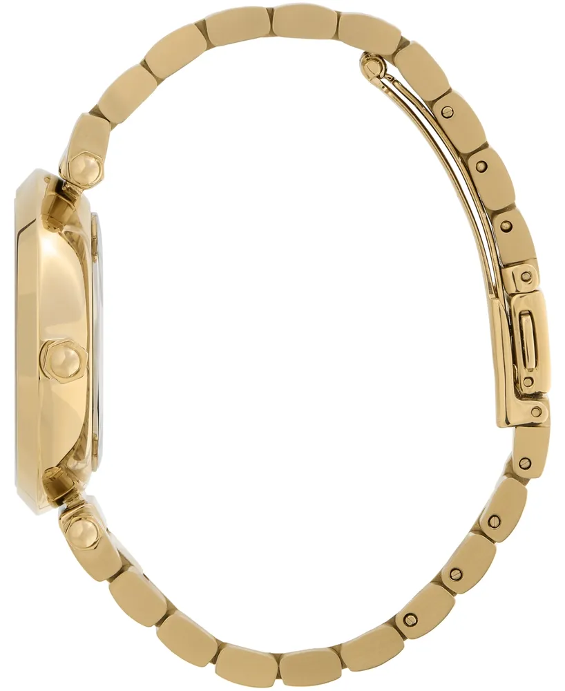 Olivia Burton Women's Signature Floral Ion Plated Gold-Tone Steel Bracelet Watch 34mm