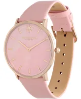 Olivia Burton Women's Celestial Ultra Slim Pink Leather Strap Watch 40mm