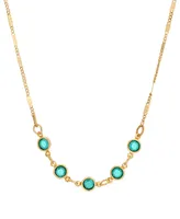 2028 Crystal Green Channel Necklace