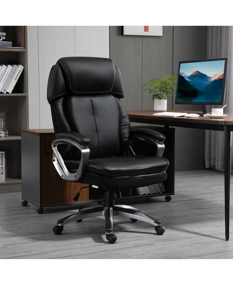 Vinsetto High Back Home Office Chair with Adjustable Height and Wheels, Black