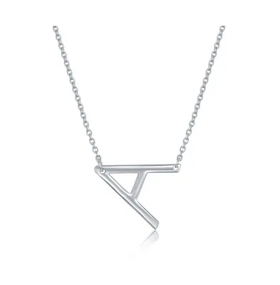 Simona Sterling Silver Sideways Initial Necklace