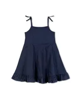 Hope & Henry Big Girls Sleeveless Bow Shoulder Flounce Sundress