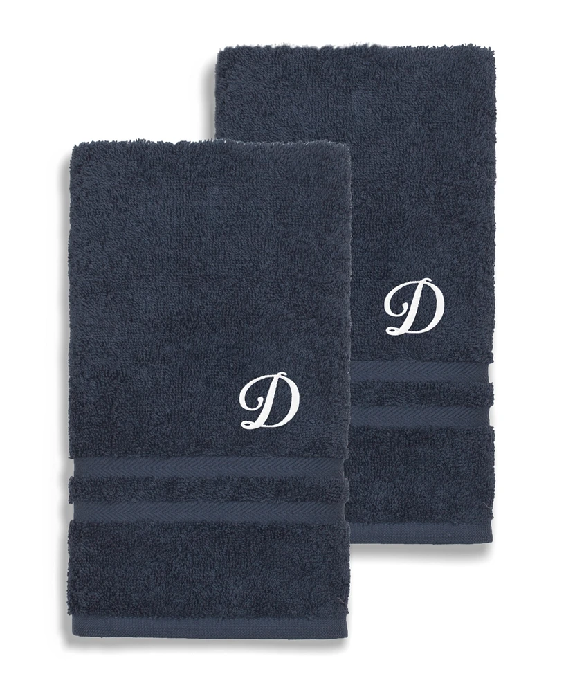 Linum Home Textiles Turkish Cotton Personalized 2 Piece Denzi Hand Towel Set