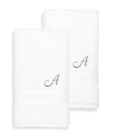 Linum Home Textiles Turkish Cotton Personalized Denzi White Towel Collection