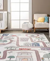 nuLoom Felix Chalea Kids Town Washable 5' x 8' Area Rug