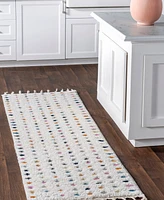 nuLoom Loft Behati Polka Dot Kids Tasseled 2'8" x 8' Runner Area Rug