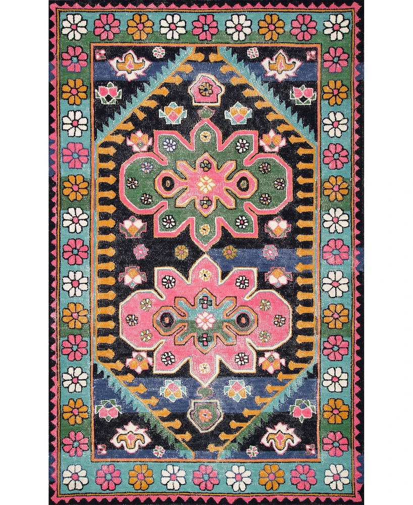 nuLoom Shanti Transitional Floral Marcia 5' x 8' Area Rug